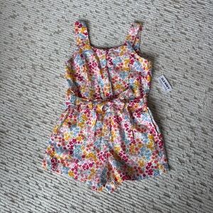 NWT Old Navy Multicolor Girls Floral Kids Romper M (8)